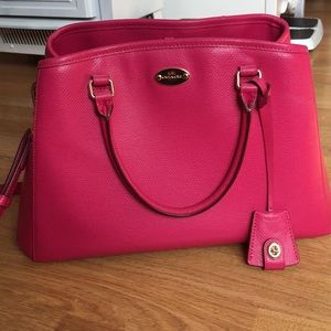 Authentic Coach Leather Hot Pink Handbag